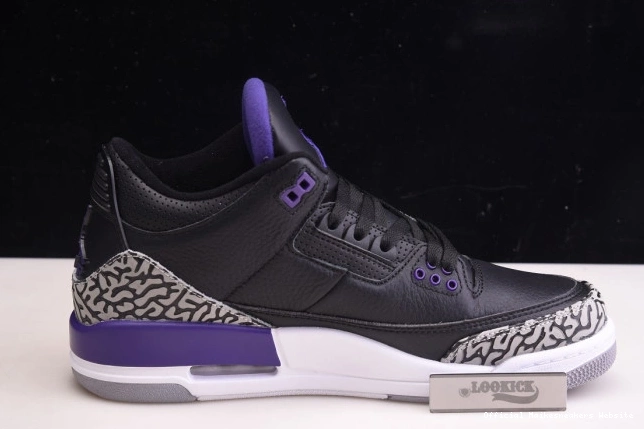 Official Maikesneakers Jordan Purple Air Black Court Retro CT8532-050 3 0802